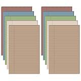 TaoBary 10 Pack 500 Sheets (50/Pad) Lined Sticky Notepads 5 x 8 Inch Large Note Pads Colorful Self Stick Ruled Post Stickies Memo for Office Home Supplies, 5 Colors (Retro Color)