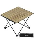 iClimb Ultralight Compact Camping Folding Table with Carry Bag (Nature- S)