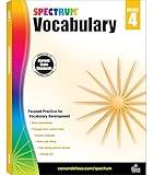 Spectrum Grade 4 Vocabulary Workbook, Language Arts Book Covering Sensory Words, Roots and Affixes, Reading Comprehension, and More, ELA Classroom or Homeschool Curriculum