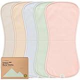 KeaBabies 5-Pack Organic Burp Cloths Baby Girl, Boy - Extra Large, Absorbent Baby Burp Cloths, Soft Burping Cloths for Babies, Newborn Burp Clothes, Cotton Burp Rags, Neutral Thick Burp Cloth (Dawn)