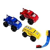 Magnetic Wall Climbing Toy Car, Anti Gravity Wall Climbing Car, Magnetic Levitation Inertia Climbing Wall Toy Car (Blue+Yellow+red)