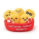 Emotional Support Chicken Nuggets by Relatable, Cuddly Stuffed Animals and Toys, Squishy Toys and Plushies, Great Gift Ideas for Loved Ones of All Ages, Includes 5 Plushies with Carrying Basket