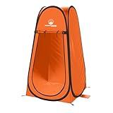 Pop Up Pod - Privacy Shower Tent, Dressing Room, or Portable Toilet Stall with Carry Bag for Camping, Beach, or Tailgate by Wakeman Outdoors (Orange)