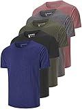 5 Pack Men's Dry Fit T Shirts Athletic Running Gym Workout Short Sleeve Tee Shirts for Men (US, Alpha, X-Large, Regular, Regular, Set 3)