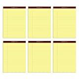 TOPS 8.5 x 11 Legal Pads, 6 Pack, Premium Docket Gold Brand, Narrow Ruled, Thick Yellow Paper, Sturdy Back, 50 Sheets, Made in USA (63941)