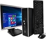 HP Elite Desktop PC Computer Intel Core i5 3.1-GHz, 8 gb Ram, 1 TB Hard Drive, DVDRW, 19 Inch LCD Monitor, Keyboard, Mouse, USB WiFi, Windows 10 (Renewed)
