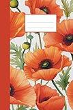Vintage Poppy Flowers Composition Book: 120 Pages, College-Ruled for School and Study, Grid Pages: Captivating Floral Design - Embrace the Timeless ... Grid Pages for Organized Notes and Sketches