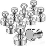 MAGXCENE 10Pack Fridge Magnet, Push Pin, Strong Rare Earth Magnets for Whiteboard Refrigerator, Small Neodymium for Kitchen Home