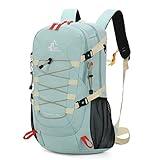 Bseash 40L Waterproof Hiking Backpack with Rain Cover, Outdoor Sport Travel Bag Daypack for Camping Climbing Skiing Cycling (Milk Green)