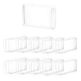 Mcbazel 10 Pack Clear Plastic Cartridge Case for SNES - Protective Storage Sleeve for SNES Games, Retro Hard Shell with Dustproof Display Cover