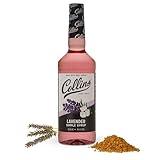 Collins Lavender Simple Syrup with Real Sugar, Flavors for Soda Water, Matcha, and Cocktail Mixers, 32 oz