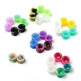 WBRWP 32pcs Hollow Double Flared Hard Silicone Ear Tunnels and Plugs Ear Gauges Expander Stretcher Body Piercing Jewelry 8g(3mm)