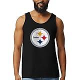 Hybrid Sports NFL - Pittsburgh Steelers - Distressed Team Logo - Men's Lightweight Fan Tank Top - Size 2 X-Large - Black