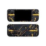 Nean Glow Circuitry Skin Compatible with Steam Deck LCD & OLED, Premium 3M Vinyl Decal, Cute Full Wrap Black Glow Cover