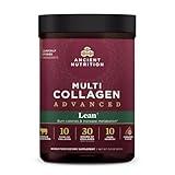 Ancient Nutrition Advanced Hydrolyzed Collagen Peptides Powder Protein Lean with Probiotics and Vitamin C, Cinnamon, for Women & Men, Supports Healthy Weight Management & Muscle Building, 25 Servings