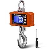 Digital Crane Scale 2200lb/1000Kg Digital Hanging Scale with LCD Screen, Crane Scale Industrial Heavy Duty with Unit Change, High Precision Crane Scale for Market, Farm, Construction, Factory