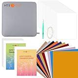 HTVRONT Automatic Heat Press Accessories - 52 Pcs Heat Press Supplies for Intelligent Press Machine, All-in-One Starter Kit, Include Heat Transfer Material & Tools