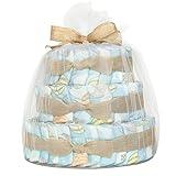 The Honest Company Deluxe Diaper Cake | Clean Conscious Diapers, Baby Personal Care, Plant-Based Wipes | Above it All | Deluxe, Size 1 (8-14 lbs), 70 Count