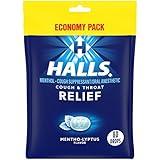 HALLS Relief Mentho-Lyptus Cough Drops, Economy Pack, 80 Drops