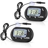 ZACRO 2 Pack Digital Aquarium Thermometer, Fish Tank Thermometer, Water Thermometer with Large LCD Display,Reptile Thermometer for Fish Tank Water Terrarium