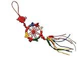 Zzooi Tibetan Buddhism Ornamental Hanging Dharma Wheel Knot for Drive Out Evil Spirits