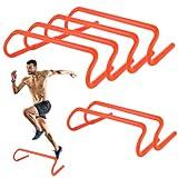 WOPPLXY 6 Pack 6'' Speed Agility Training Hurdles - Detachable Agility Training Hurdles, Speed Training Agility Hurdles, Speed and Agility Training Equipment for Athletes, Soccer, Basketball Training