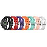 FitTurn 7 Pack for SENBONO IDW25/Ganopterygon G128/OWMSIC S51 Smart Watch Bands, Replacement Adjustable Silicone Sports Strap for Ganopterygon G128 Accessories (Small Size, 7 Pack B)