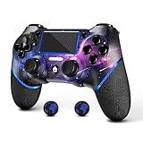 AceGamer Wireless Controller for PS4, Custom Design V2 Gamepad Joystick for PS4 with Non-Slip Grip of Both Sides and 3.5mm Audio Jack! Thumb Caps Included! (Galaxy)