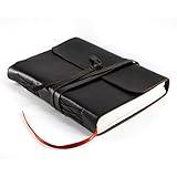 Handmade Leather Journal | Writing Notebook Diary | Bound Daily Notepad For Men & Women Unlined Paper Medium, writing pad for artist, sketch