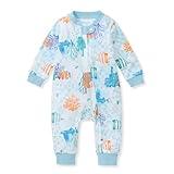 Burt's Bees Baby Boys Footless Pajamas, Sleep and Play Loose Fit, 100% Organic Cotton Soft One-piece PJs, Sizes NB to 6-9 Months