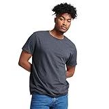Russell Athletic Mens Cotton Performance Short Sleeve T-Shirt T Shirt, Black Heather, X-Large US