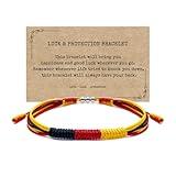 LAMIBEE Germany Flag Bracelet, German Bracelet, Lucky Protection Wrist Wrap Bracelet, Amulet and Boho Style Rope Bracelet for Women, Men, Surfer String Thread (Germany)