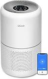 LEVOIT Air Purifiers for Home Bedroom, HEPA Sleep Mode, AHAM VERIFIDE, Smart WiFi for Home Large Room, Quiet Cleaner for Pet Hair, Allergies, Dust, Smoke, Pollon, Alexa Control, Core300S-P, White