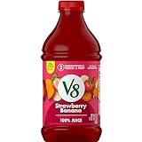V8 Strawberry Banana 100% Fruit and Vegetable Juice, 46 fl oz Bottle