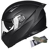 ILM Motorcycle Helmets Full Face with Anti-Fog Pinlock for Cascos para Motos Snowmobile Mens Women Heated Shield Compatible DOT Model 129