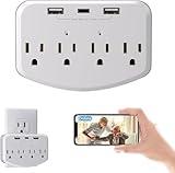 Kestanlora 1080P Wireless Hidden Cameras Mini Small Spy Security Wall Outlet WiFi Camera Indoor Camera for Home Security【Upgraded】