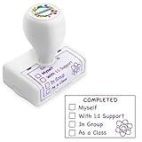 Teacher Stamps,Checkbox Grading Teacher Stamps, Teacher Grading Stamps, Teacher Gifts, Classroom Teacher Stamps, Easy Grading, Improved Efficiency, Happy Teachin(Purple)