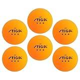 STIGA 6-Pack Orange 3 Star Table Tennis Balls | 40mm ITTF Regulation Size and Weight Ping Pong Balls