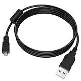 UC-E6 USB Cable Photo Transfer Cord Compatible with Sony Cybershot DSCH200, DSCH300, DSCW370, DSCW800, DSCW830, DSC-H200, DSC-H300, DSC-W370, DSC-W800, W630 W650 W670 W710 W810 Camera (3.3FT, Black)