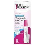 FIRST RESPONSE Comfort Check Pregnancy Test, 8 Count, Pink & White