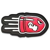 Flying Bullet PVC Patch - Glow in The Dark Funny Patches, Military Tactical Morale Patch with Hook and Loop Fastener, Cute Patches for Backpacks, Military Uniforms, Jeans, Jackets, Vests, Hats & More