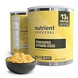 70 Egg Equivalent Nutrient Survival Vitamin Powdered Eggs Blend, Freeze Dried Prepper Supplies & Emergency Food Supply, 33 Essential Nutrients, Gluten Free, Shelf Stable Up to 25 Years
