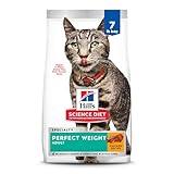 Hill's Science Diet Perfect Weight, Adult 1-6, Weight Management Support, Dry Cat Food, Chicken Recipe, 7 lb Bag