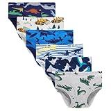 Boboking Little Boys Briefs Dinosaur Truck Toddler Kids Underwear (Pack of 6) 6/7Y