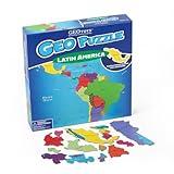 GeoToys GeoPuzzle, Latin America Shaped Jigsaw Puzzles, 50 Pc Geography Puzzle, Geography Game, Map Puzzle - Jigsaw Puzzles for Kids Ages 6-9 Years Old