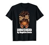 Unbothered Afro Mesy Bun African American Black Woman T-Shirt