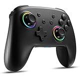 BINBOKPLAY Switch Controller, Switch Controller Compatible with Switch/Switch Lite, Wireless Gamepad with 7 LED Colors/Motion Control/Dual Vibration/Turbo