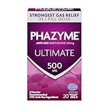 Phazyme Gas Relief, Ultimate Gas and Bloating Relief for Adults, 500 mg Simethicone Fast Gels, 20 Count