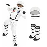 fun shack Kids Astronaut Costume With Helmet, NASA Space Outfit For Boys And Girls, Ideal For Dress Up And Parties, X-Large