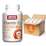 Jarrow Formulas Vitamin D3 125 mcg (5000 IU) - 100 Servs (Softgels) - Bone Health, Immune Support & Calcium Metabolism Support-Vitamin D Supp-D3 Vitamins -5000 IU Vitamin D - Gluten Free (Pack of 12)